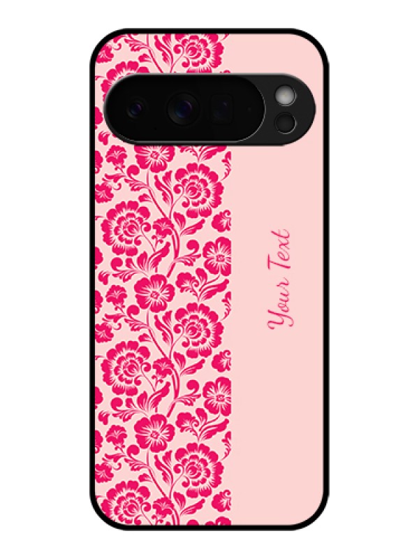 Custom Google Pixel 10 Pro Xl 5G Custom Glass Phone Case - Attractive Floral Pattern Design