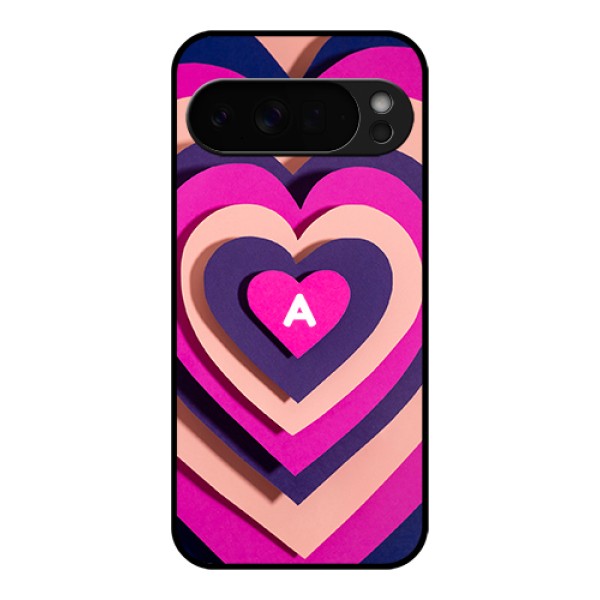 Google Pixel 10 Pro Xl 5G Custom Glass Phone Case - Cute Heart Pattern Design