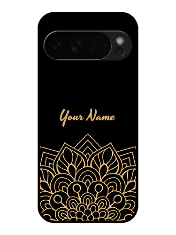 Custom Google Pixel 10 Pro Xl 5G Custom Glass Phone Case - Golden Mandala Design