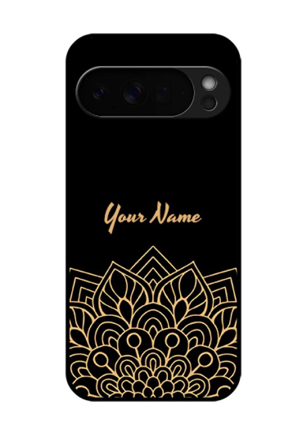 Google Pixel 10 Pro Xl 5G Custom Glass Phone Case - Golden Mandala Design