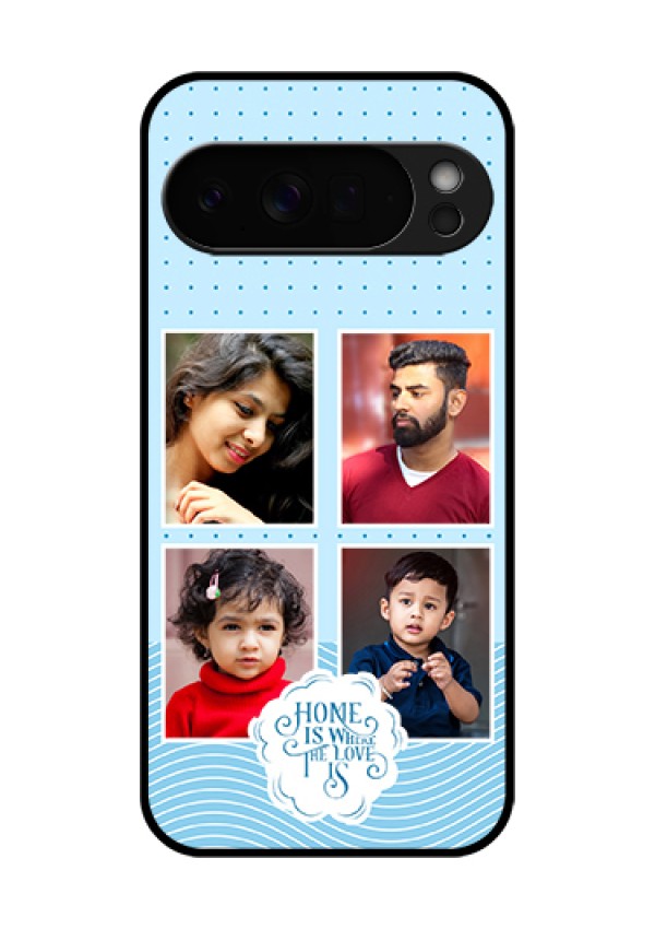 Google Pixel 10 Pro Xl 5G Custom Glass Phone Case - Cute Love Quote With 4 Pic Upload Design