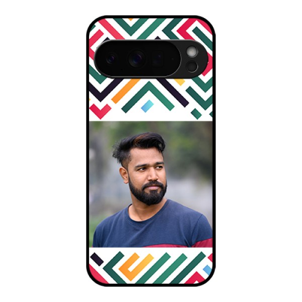 Google Pixel 10 Pro Xl 5G Custom Glass Phone Case - Colorful Maze Pattern Design