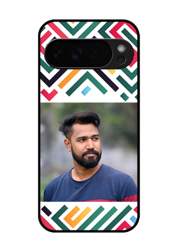 Google Pixel 10 Pro Xl 5G Custom Glass Phone Case - Colorful Maze Pattern Design