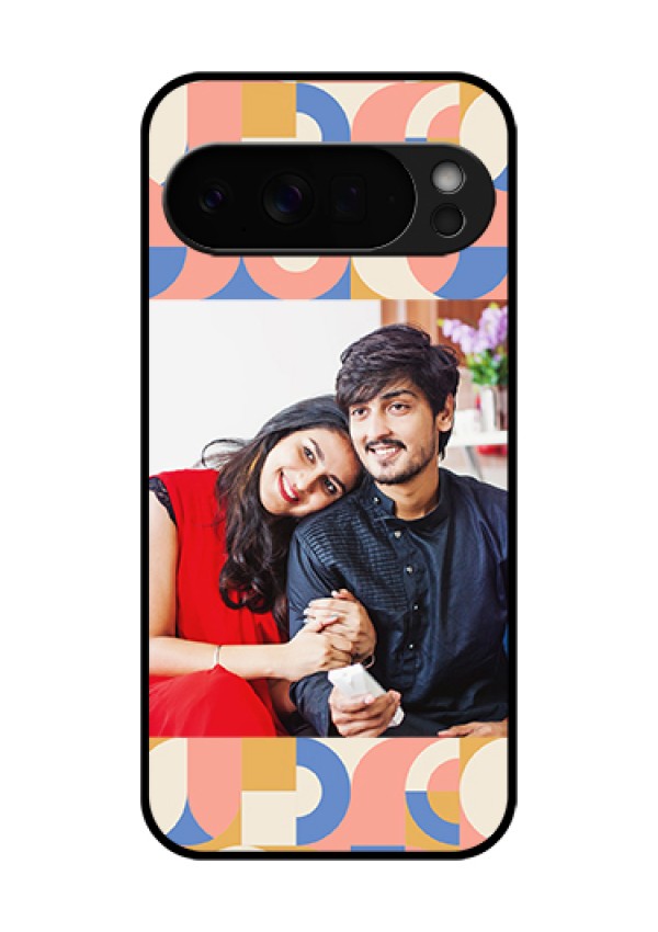 Google Pixel 10 Pro Xl 5G Custom Glass Phone Case - Semi - Circle Maze Pattern Design