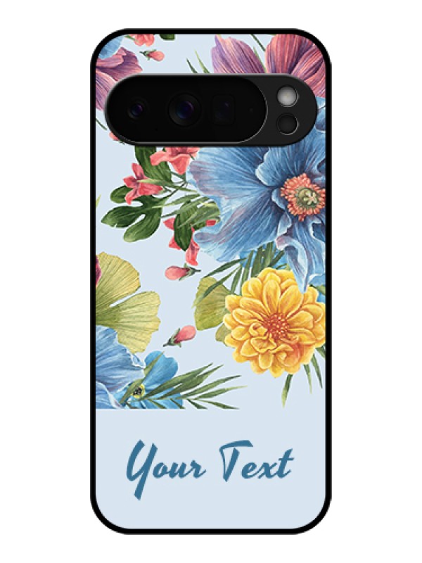 Custom Google Pixel 10 Pro Xl 5G Custom Glass Phone Case - Stunning Watercolored Flowers Painting Design