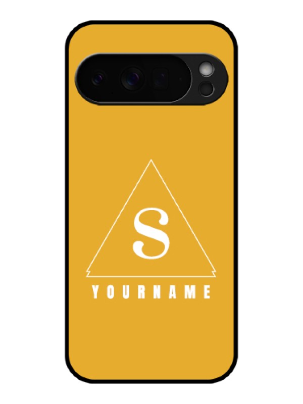 Custom Google Pixel 10 Pro Xl 5G Custom Glass Phone Case - Simple Triangle Design