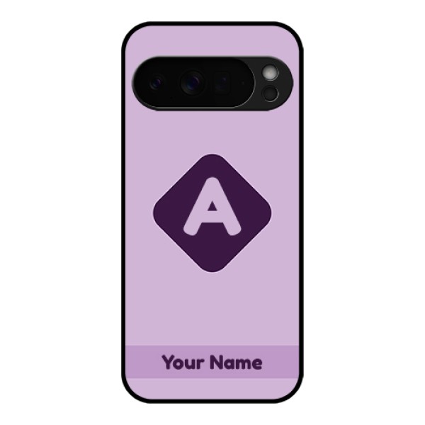 Google Pixel 10 Pro Xl 5G Custom Glass Phone Case - Custom Letter In Curved Badge Design