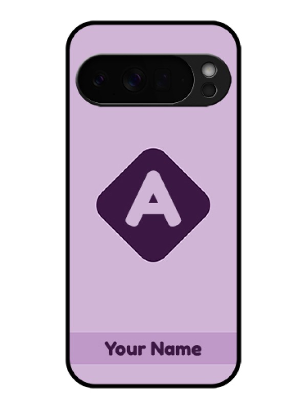 Custom Google Pixel 10 Pro Xl 5G Custom Glass Phone Case - Custom Letter In Curved Badge Design