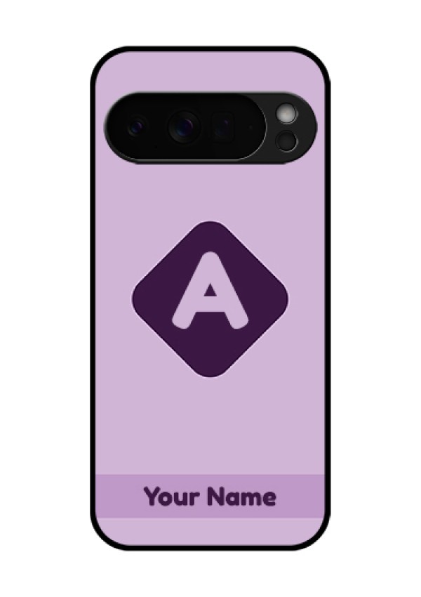 Google Pixel 10 Pro Xl 5G Custom Glass Phone Case - Custom Letter In Curved Badge Design