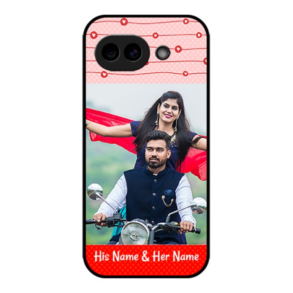 Google Pixel 10A 5G Custom Glass Phone Case - Red Pattern Case Design