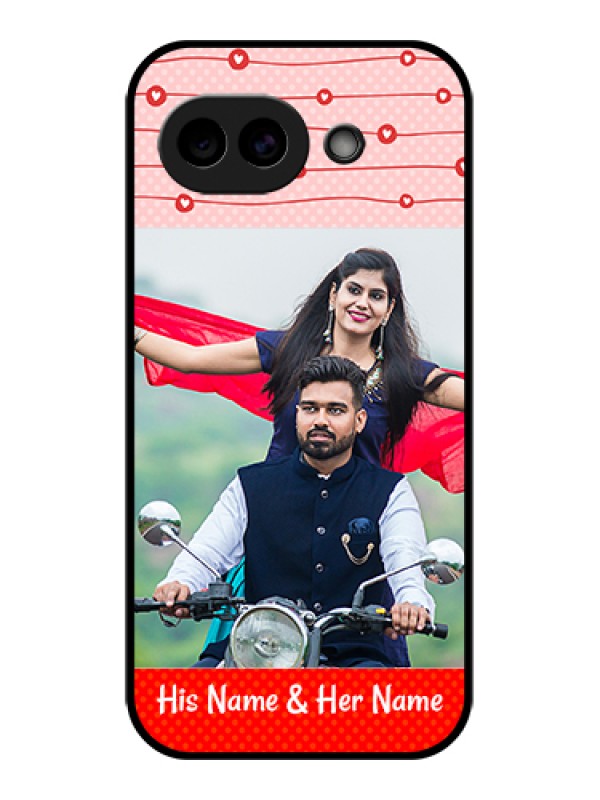 Custom Google Pixel 10A 5G Custom Glass Phone Case - Red Pattern Case Design