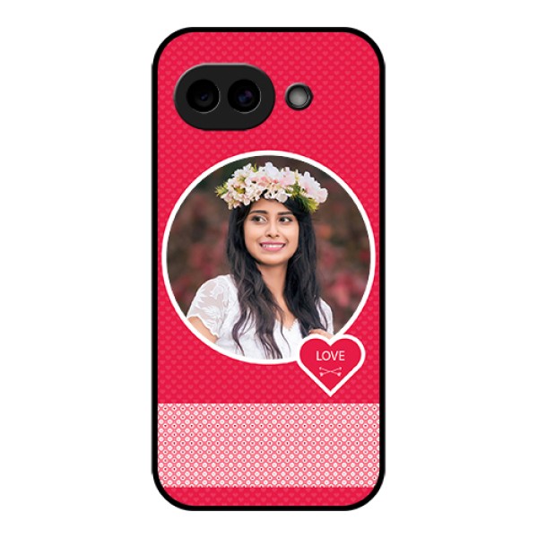 Google Pixel 10A 5G Custom Glass Phone Case - Pink Color Pattern Design