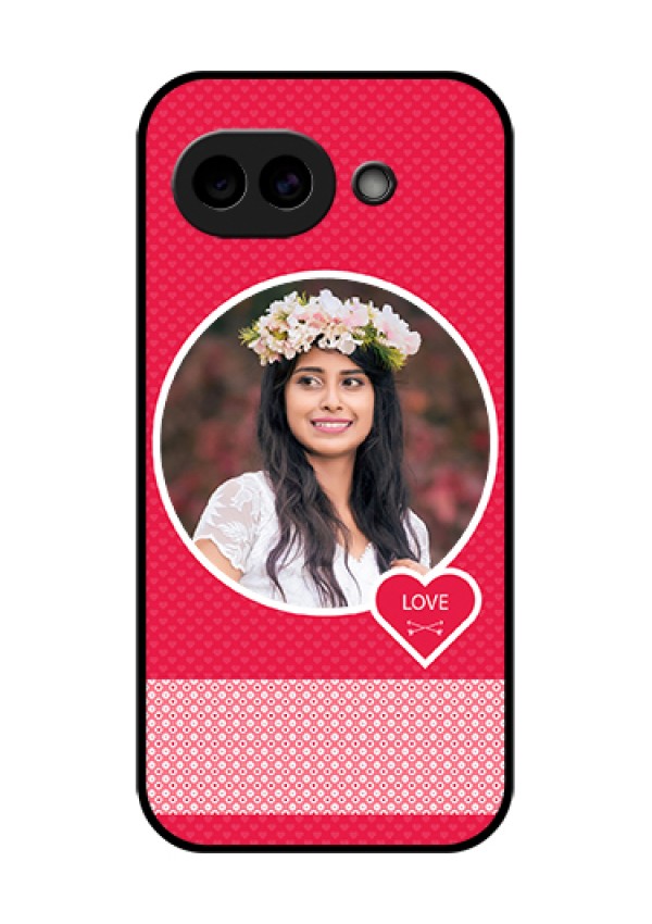 Google Pixel 10A 5G Custom Glass Phone Case - Pink Color Pattern Design