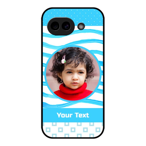 Google Pixel 10A 5G Custom Glass Phone Case - Simple Blue Case Design
