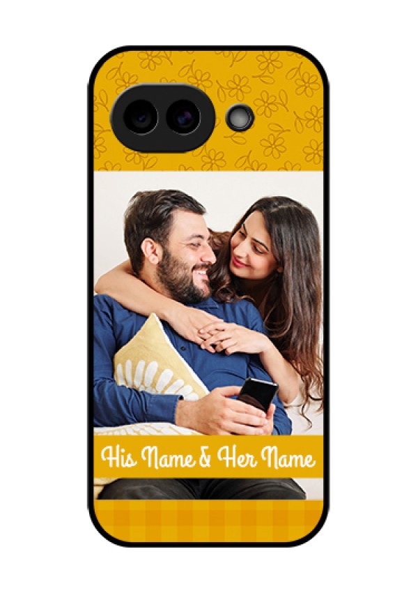 Google Pixel 10A 5G Custom Glass Phone Case - Yellow Floral Design