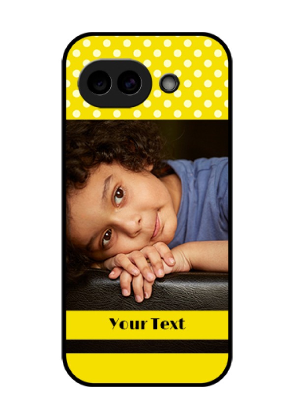 Google Pixel 10A 5G Custom Glass Phone Case - Bright Yellow Case Design
