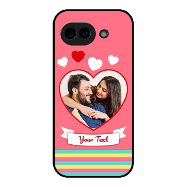 Google Pixel 10A 5G Custom Glass Phone Case - Love Shapes Doodle Design