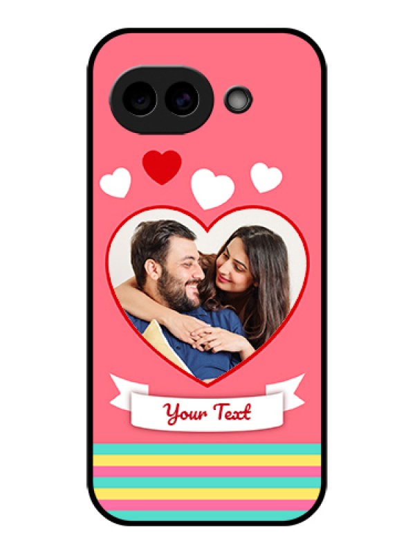 Custom Google Pixel 10A 5G Custom Glass Phone Case - Love Shapes Doodle Design