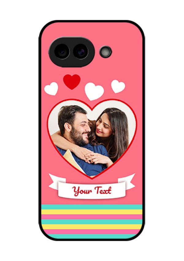 Google Pixel 10A 5G Custom Glass Phone Case - Love Shapes Doodle Design