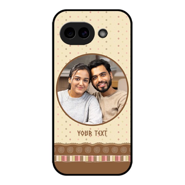 Google Pixel 10A 5G Custom Glass Phone Case - Brown Dotted Mobile Case Design