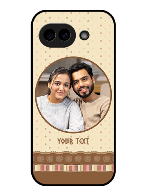 Custom Google Pixel 10A 5G Custom Glass Phone Case - Brown Dotted Mobile Case Design