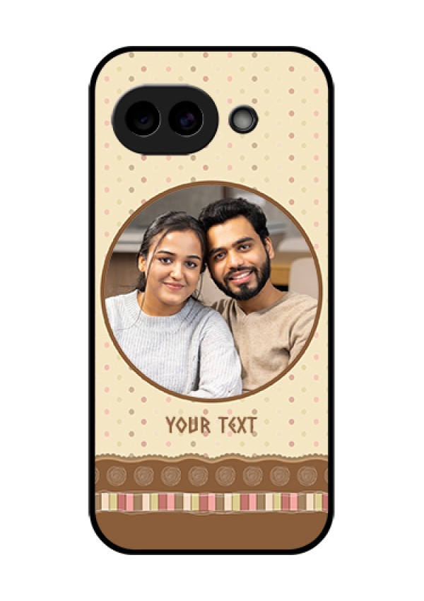 Google Pixel 10A 5G Custom Glass Phone Case - Brown Dotted Mobile Case Design