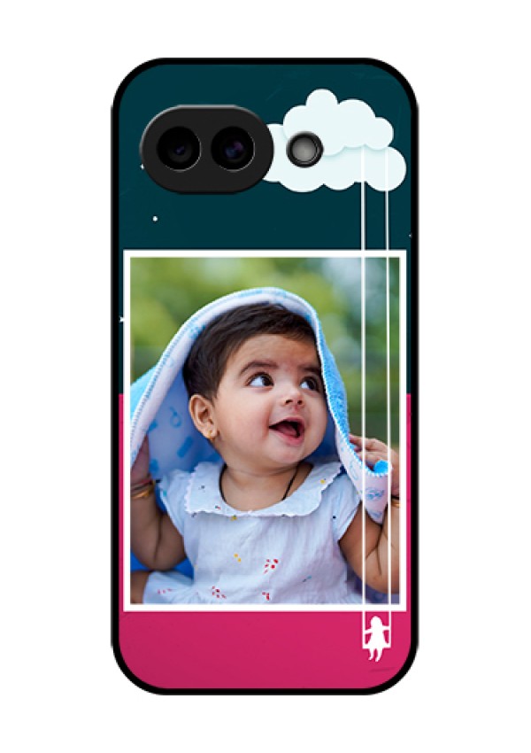 Google Pixel 10A 5G Custom Glass Phone Case - Cute Girl With Cloud Design