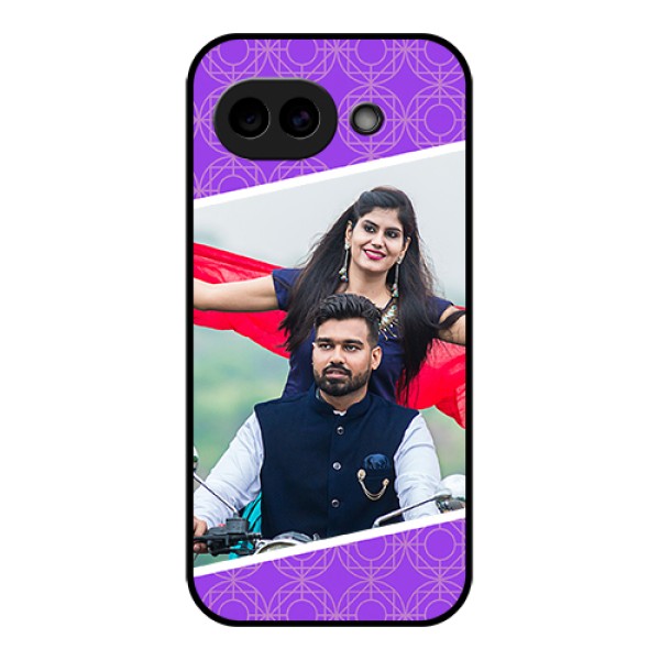 Google Pixel 10A 5G Custom Glass Phone Case - Violet Color Pattern Design