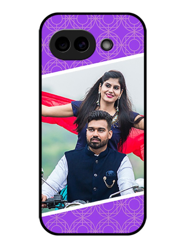 Custom Google Pixel 10A 5G Custom Glass Phone Case - Violet Color Pattern Design