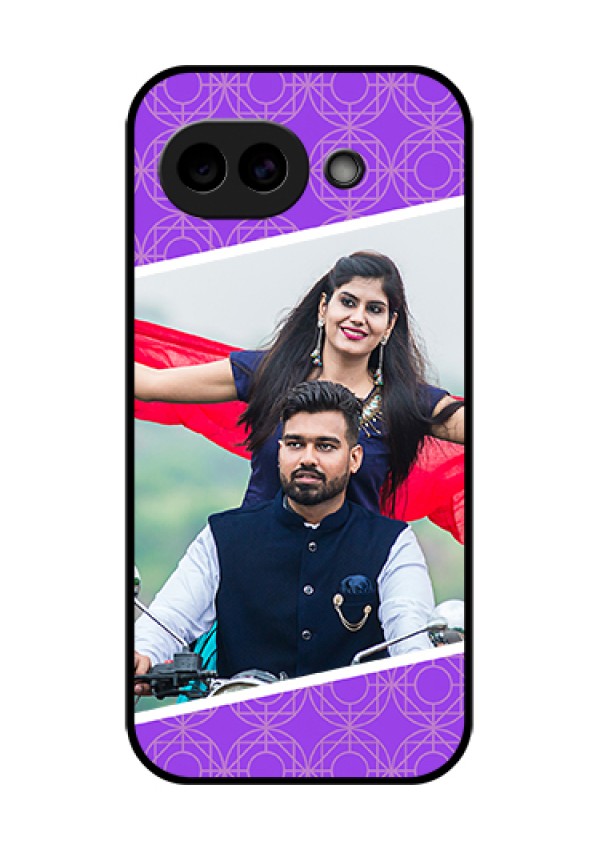 Google Pixel 10A 5G Custom Glass Phone Case - Violet Color Pattern Design
