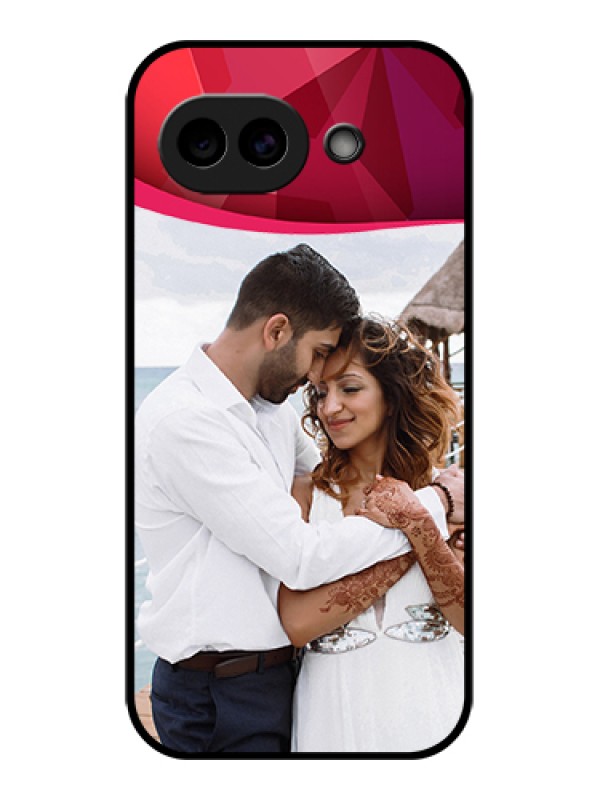 Custom Google Pixel 10A 5G Custom Glass Phone Case - Red Abstract Design