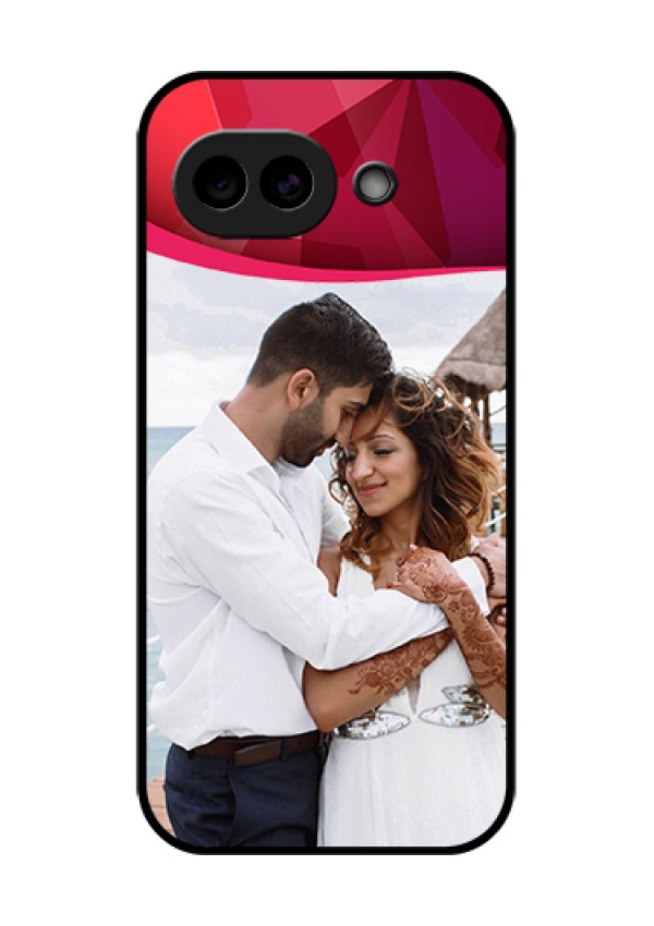 Google Pixel 10A 5G Custom Glass Phone Case - Red Abstract Design