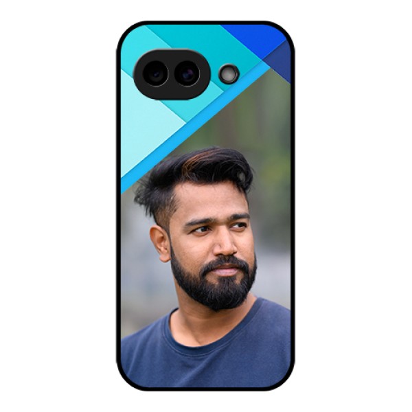Google Pixel 10A 5G Custom Glass Phone Case - Blue Pattern Design