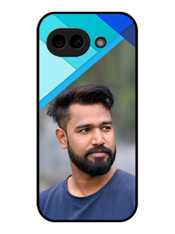 Custom Google Pixel 10A 5G Custom Glass Phone Case - Blue Pattern Design