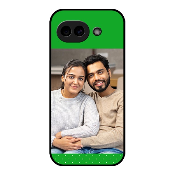 Google Pixel 10A 5G Custom Glass Phone Case - Green Pattern Design
