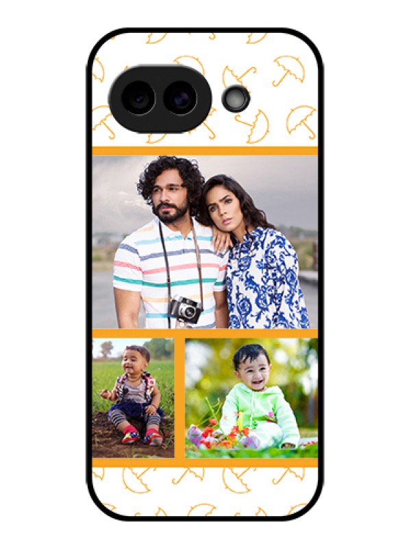 Custom Google Pixel 10A 5G Custom Glass Phone Case - Yellow Pattern Design