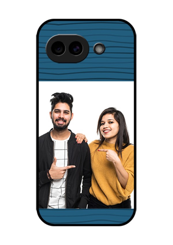 Google Pixel 10A 5G Custom Glass Phone Case - Blue Pattern Cover Design