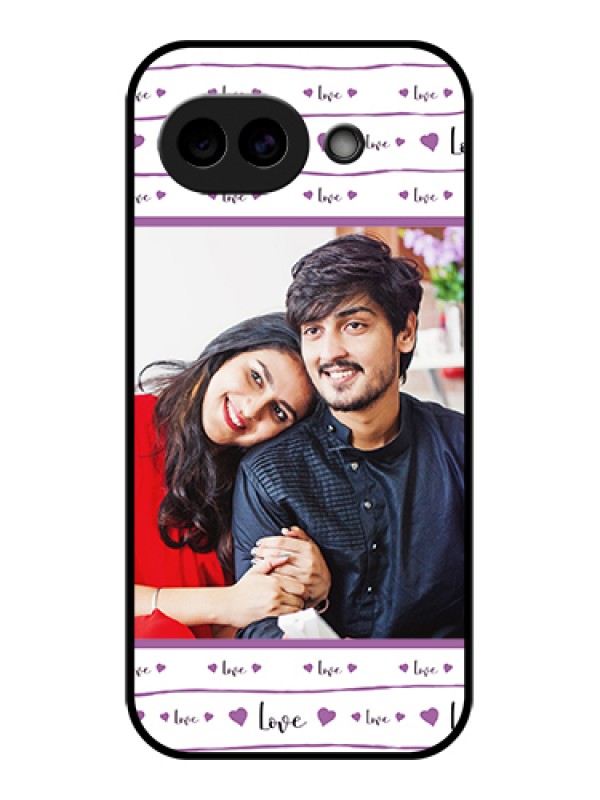 Custom Google Pixel 10A 5G Custom Glass Phone Case - Couples Heart Design