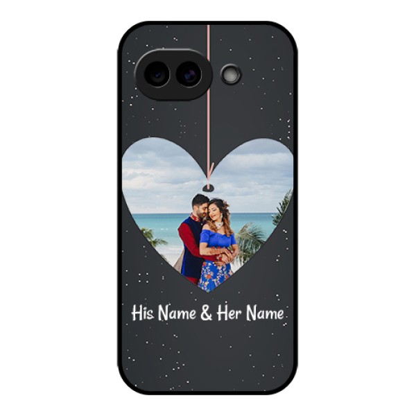 Google Pixel 10A 5G Custom Glass Phone Case - Hanging Heart Design
