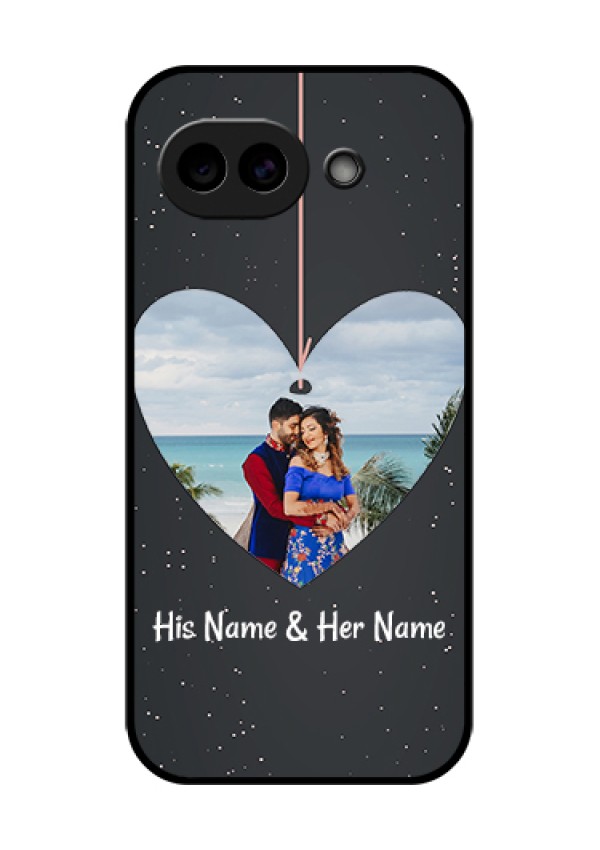 Google Pixel 10A 5G Custom Glass Phone Case - Hanging Heart Design
