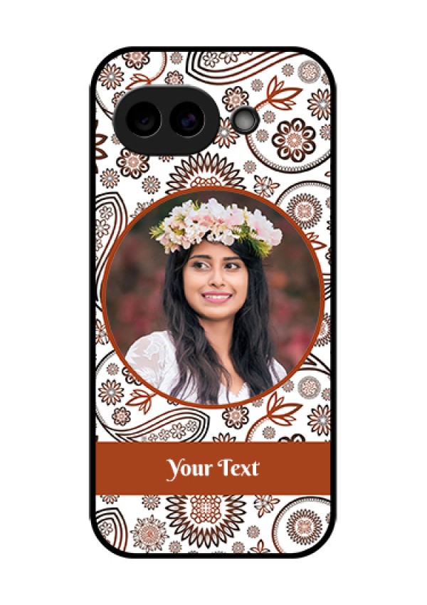 Google Pixel 10A 5G Custom Glass Phone Case - Abstract Flower Design