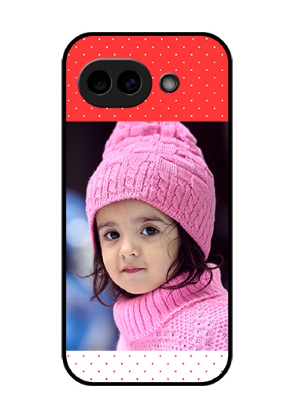 Google Pixel 10A 5G Custom Glass Phone Case - Red Pattern Design