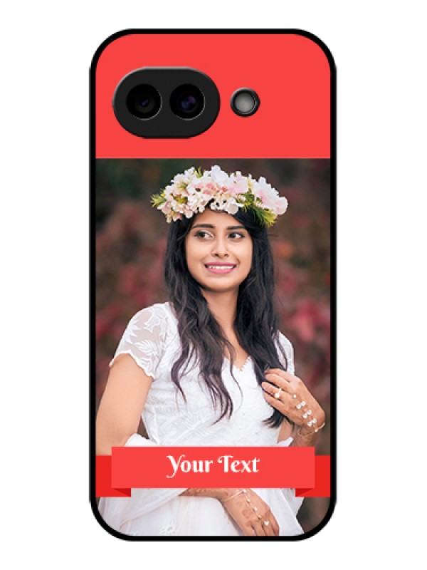 Custom Google Pixel 10A 5G Custom Glass Phone Case - Simple Red Color Design