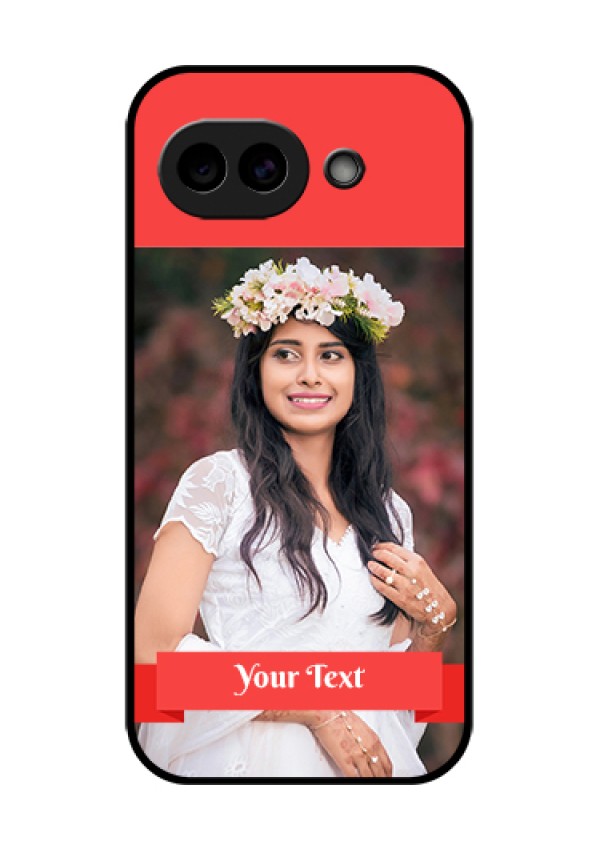 Google Pixel 10A 5G Custom Glass Phone Case - Simple Red Color Design