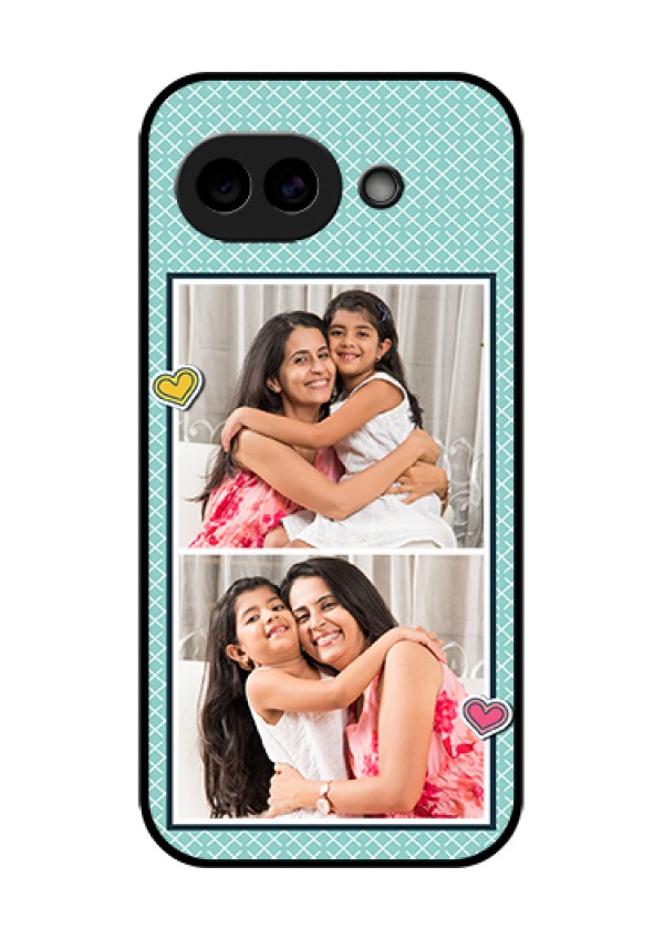 Google Pixel 10A 5G Custom Glass Phone Case - 2 Image Holder With Pattern Design