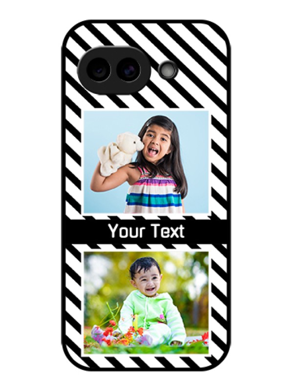 Custom Google Pixel 10A 5G Custom Glass Phone Case - Black And White Stripes Design