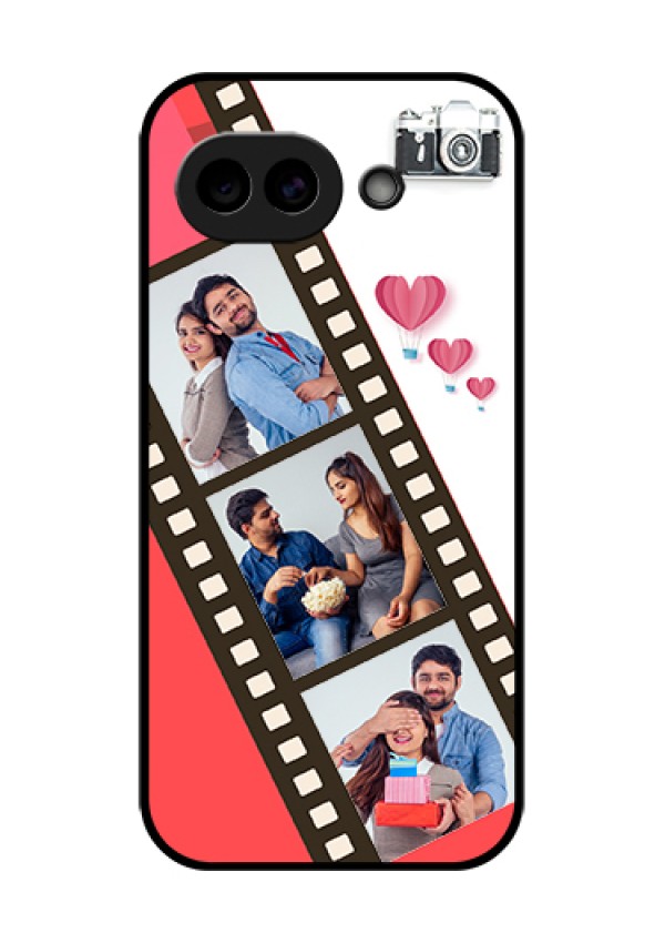 Google Pixel 10A 5G Custom Glass Phone Case - 3 Image Holder With Film Reel