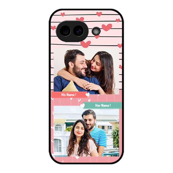 Google Pixel 10A 5G Custom Glass Phone Case - Photo With Heart Design
