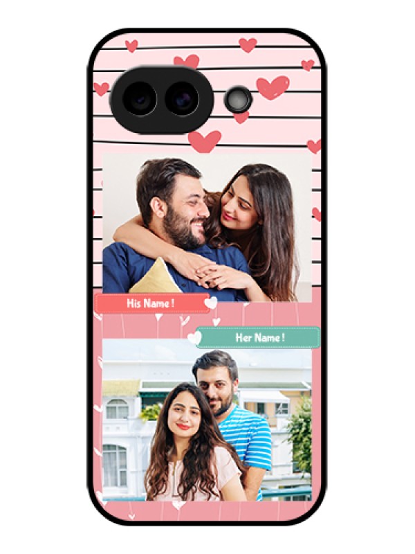 Custom Google Pixel 10A 5G Custom Glass Phone Case - Photo With Heart Design
