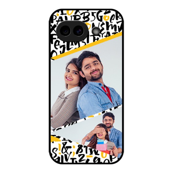 Google Pixel 10A 5G Custom Glass Phone Case - Letters Pattern Design